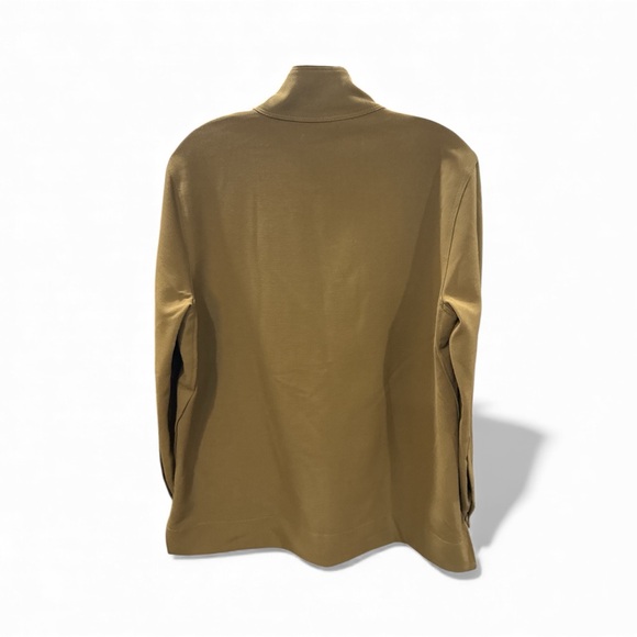 ZARA WOMAN Asymmetric Button-Neck Long Sleeve Top – Brown – Size M - Picture 6 of 6